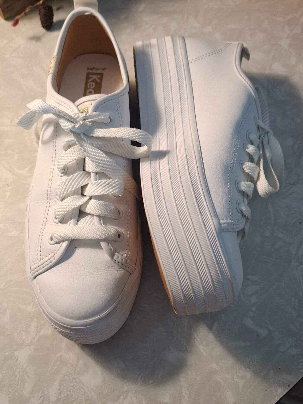 Keds 7.5 Triple Up Leather Women's Sneakers Shoes